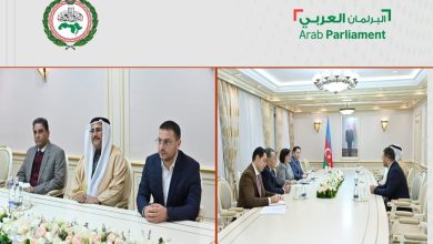 رئيس البرلمان العربي يلتقي مع رئيسة برلمان أذربيجان